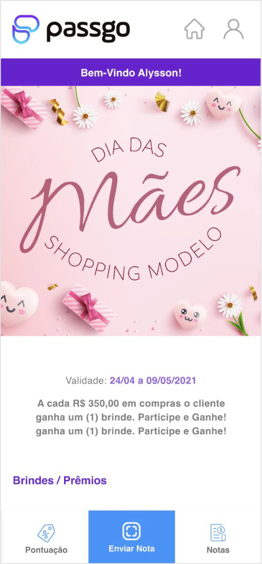 Webapp da promoção com a identidade visual do cliente